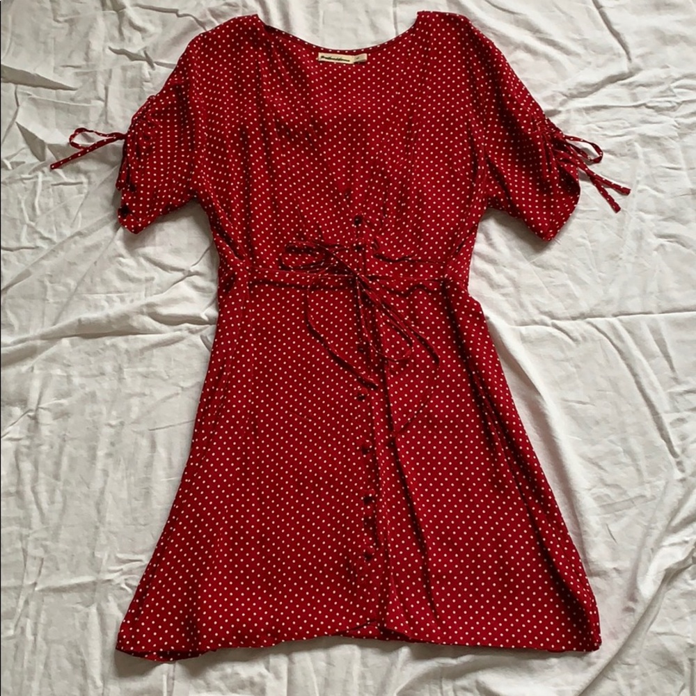 For love and lemons Red and White Polkadot Dress